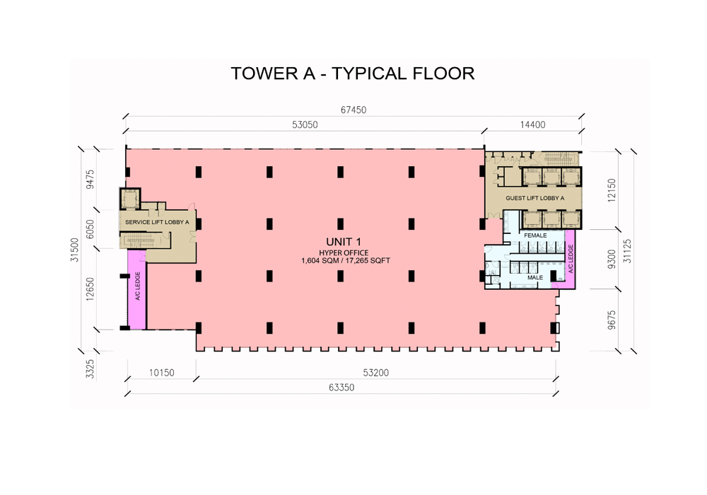 tower a - typical floor